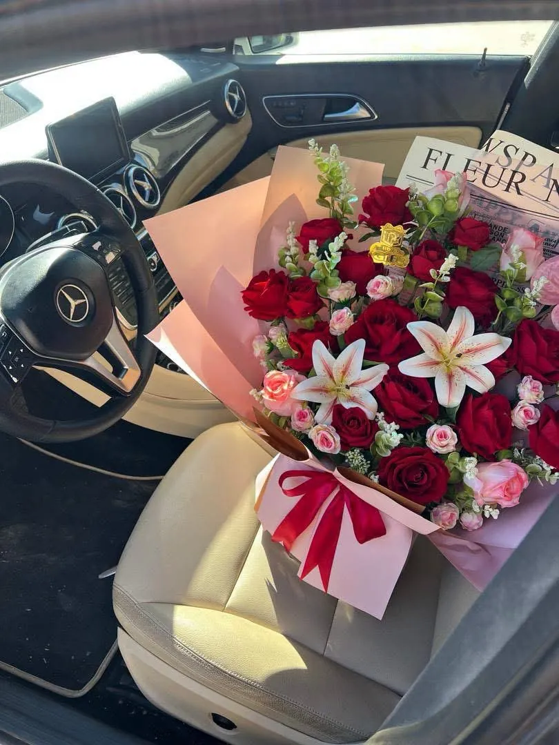Roses and lilies